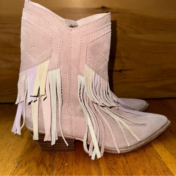 Free People Lawless Fringe Western Suede Boots